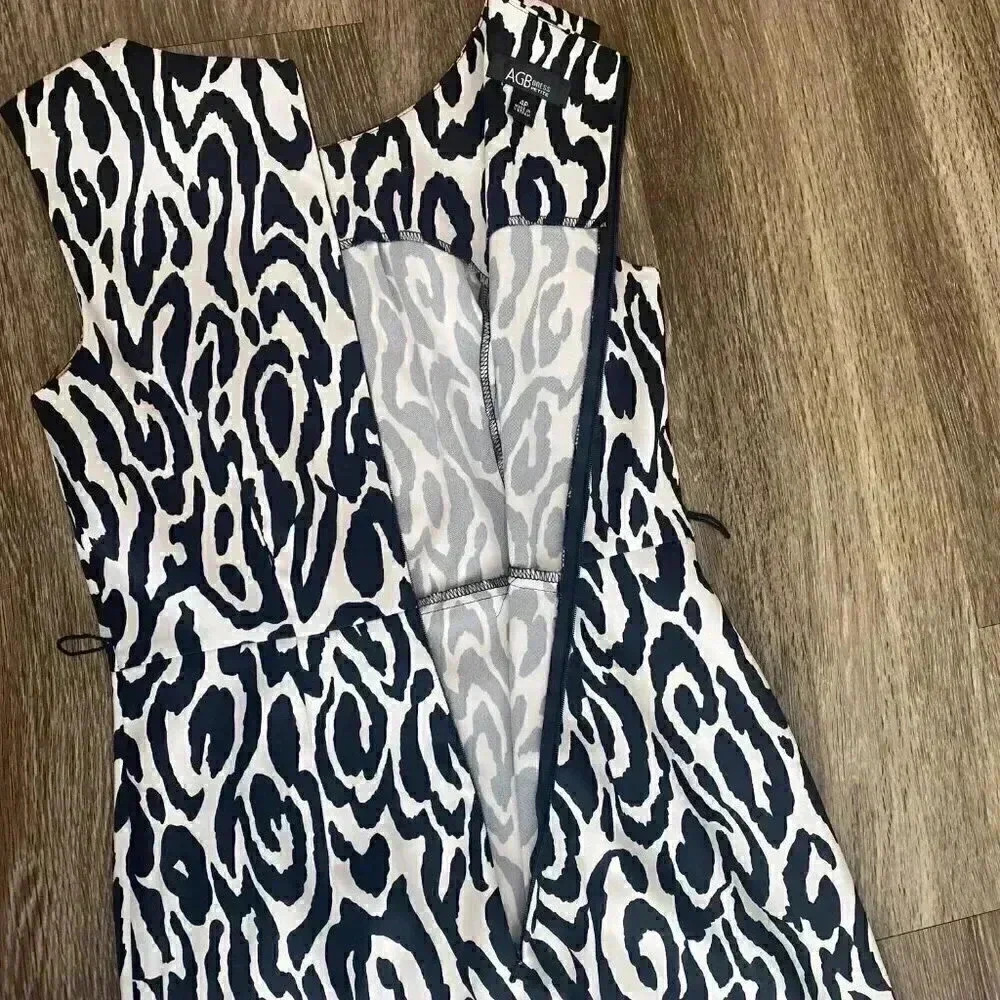 Womens AGB Black and White Dress - 4P - Picture 11 of 12
